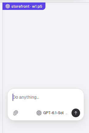 HerdrGUI (light theme): a new pane is a shell plus a composer with a model chip and send button