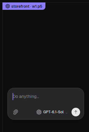 HerdrGUI: a new pane is a shell plus a composer with a model chip and send button