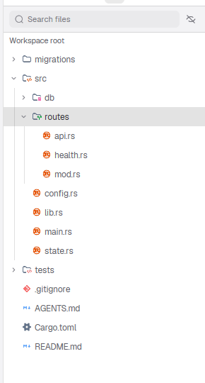 The files panel: workspace file tree beside the conversation